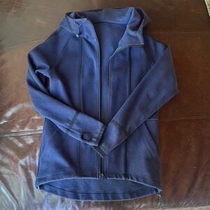 Lorna Jane Hoodie Womens Medium Blue Fleece Zip Thru Jumper Sweater Ladies